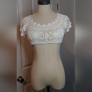 Vintage Hand Crocheted Top Y2K